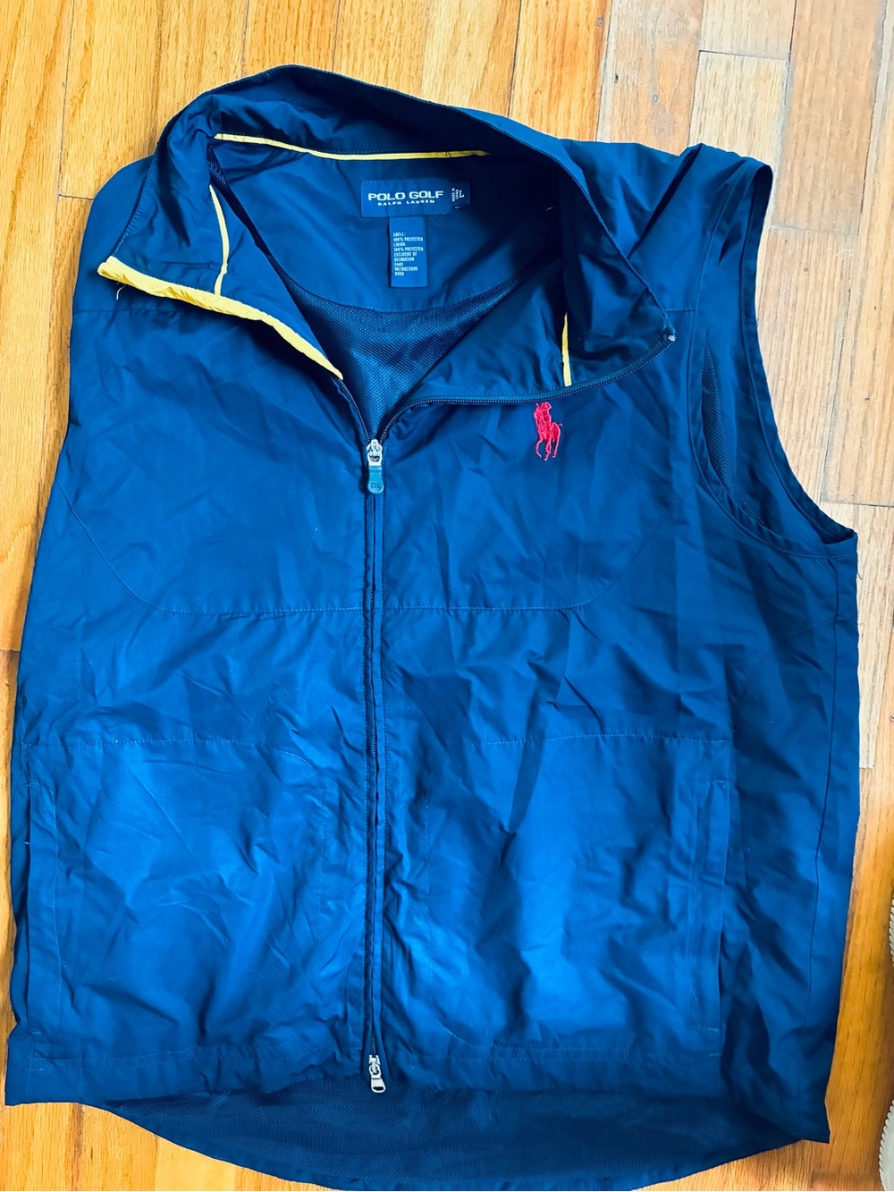 Men's Navy Sleeveless Zip Vest